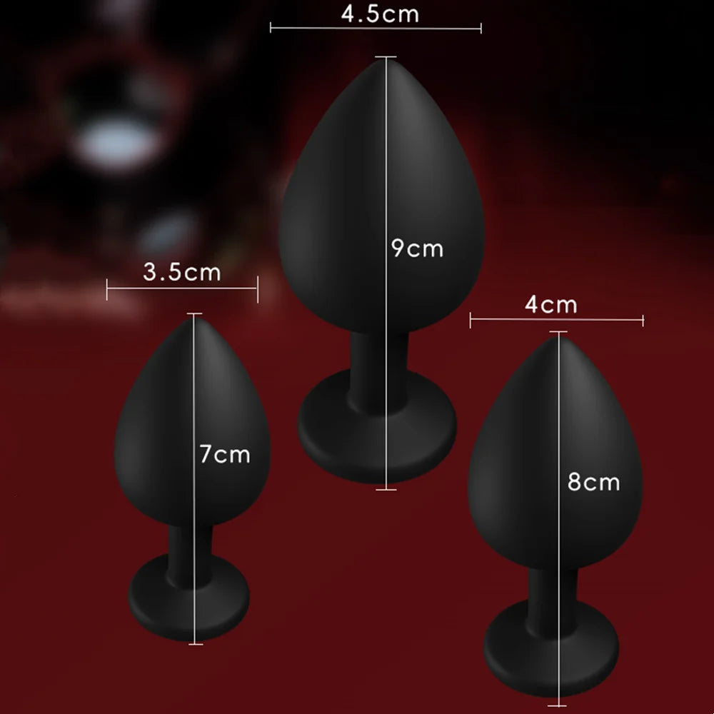 Plug silicone lapin noir S L M