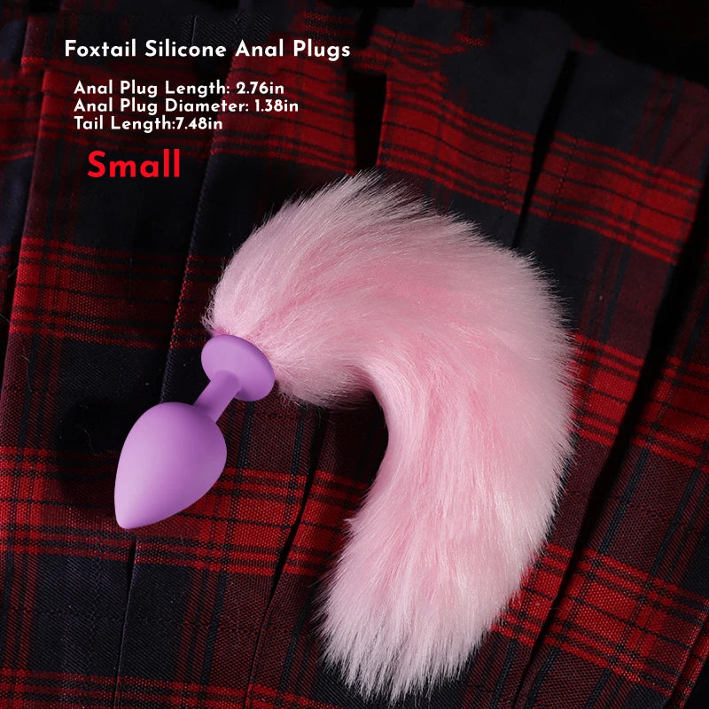 Plug silicone lapin rose S courte