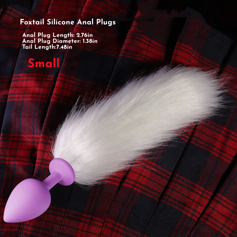 Plug silicone lapin rose S droit