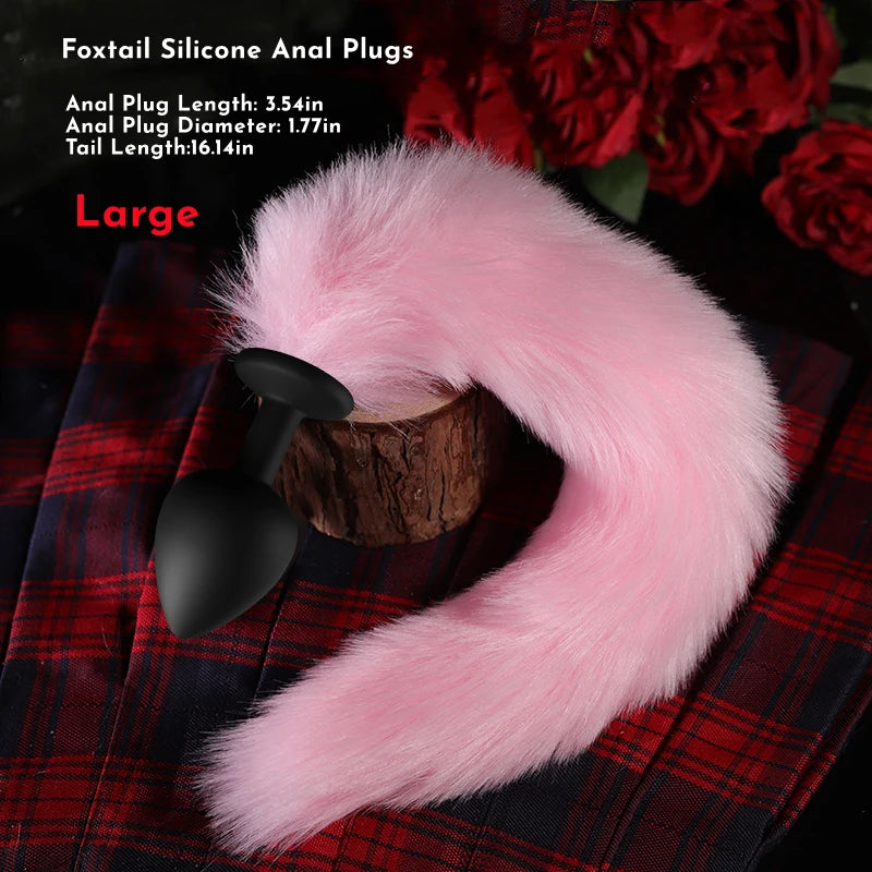 Plug silicone lapin rose et noir L